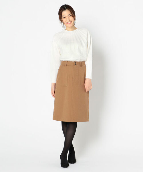 fredy repit（フレディレピ）の「[新色追加]ウーリーカルゼセミタイトスカート（スカート・レディース・ネイビー/カーキ/ピンク/キャメル/オレンジ・38/36）」の19枚目の写真