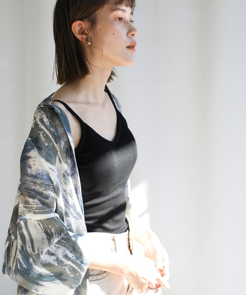 select MOCA(セレクトモカ)の「バックラウンドキャミソール(キャミソール・レディース・ブラック/ブラウン/マスタード・FREE)」の11枚目の写真