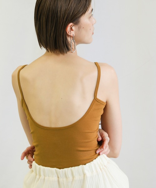 select MOCA(セレクトモカ)の「バックラウンドキャミソール(キャミソール・レディース・ブラック/ブラウン/マスタード・FREE)」の21枚目の写真