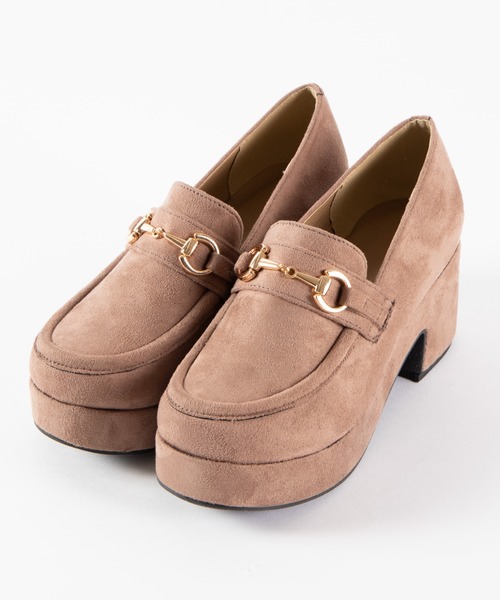 WEGO（ウィゴー）の「WEGO/ビット付きヒールローファー（ローファー・レディース・ブラック/ブラック系その他/ベージュ・MEDIUM/LARGE）」の3枚目の写真