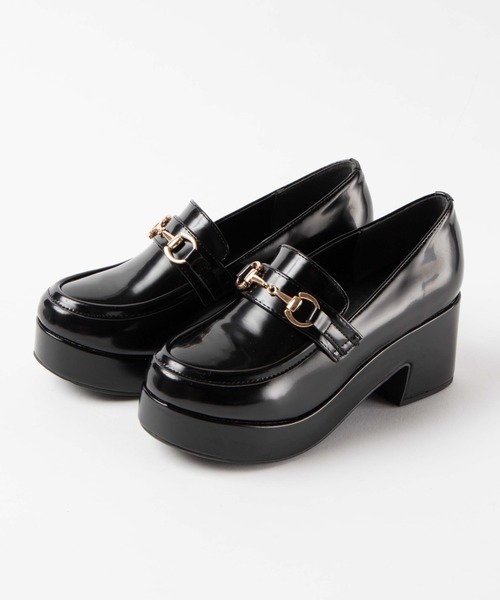 WEGO（ウィゴー）の「WEGO/ビット付きヒールローファー（ローファー・レディース・ブラック/ブラック系その他/ベージュ・MEDIUM/LARGE）」の10枚目の写真