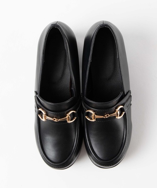 WEGO（ウィゴー）の「WEGO/ビット付きヒールローファー（ローファー・レディース・ブラック/ブラック系その他/ベージュ・MEDIUM/LARGE）」の6枚目の写真