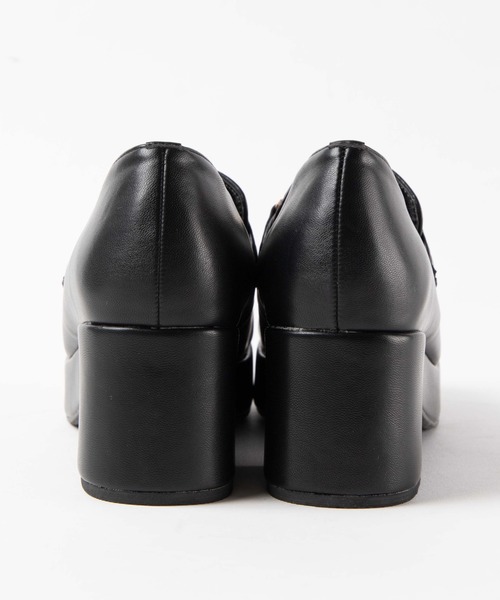 WEGO（ウィゴー）の「WEGO/ビット付きヒールローファー（ローファー・レディース・ブラック/ブラック系その他/ベージュ・MEDIUM/LARGE）」の5枚目の写真