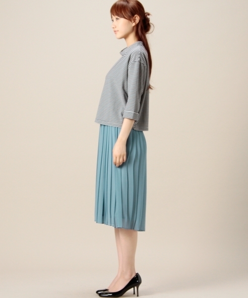 BEAUTY&YOUTH UNITED ARROWS(ビューティーアンドユースユナイテッドアローズ)の「BYSF ハイネック×プリーツ カサネワンピース ◆(ワンピース・レディース・ホワイト/ブラック/ネイビー・フリー)」の5枚目の写真