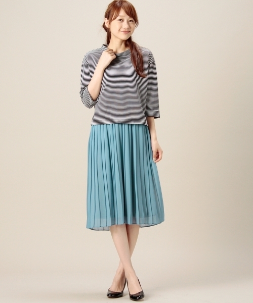 BEAUTY&YOUTH UNITED ARROWS(ビューティーアンドユースユナイテッドアローズ)の「BYSF ハイネック×プリーツ カサネワンピース ◆(ワンピース・レディース・ホワイト/ブラック/ネイビー・フリー)」の10枚目の写真