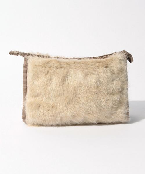 PORTER（ポーター）の「PORTER×BEAMS BOY / フェイクファー ポーチ（ポーチ・レディース・ブラック/ベージュ・ONE SIZE）」の17枚目の写真