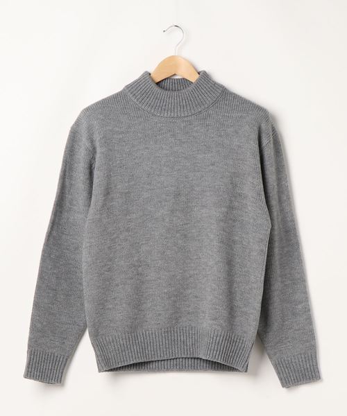 B.I.D.（ビーアイディー）の「エルボーパッチハイネックニット（ニット/セーター・レディース・ベージュ/ブラウン/アイボリー/グレー・MEDIUM/LARGE/X-LARGE）」の3枚目の写真