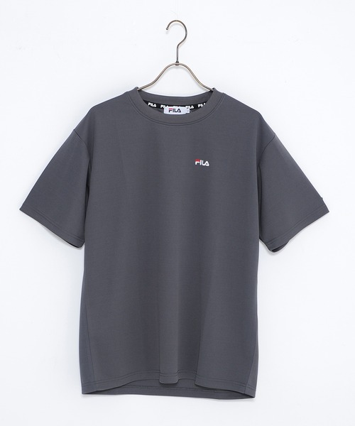 FILA（フィラ）の「FILA/フィラ 吸汗速乾 ワンポイント ブランド ロゴ 刺繍 半袖 Tシャツ（Tシャツ/カットソー・メンズ・ネイビー/ブラック/ホワイト/チャコールグレー/グレー系その他/ブルー系その他/レッド/ブラック系その他/ホワイト系その他/ライトグレー/ブラック系/ホワイト系/ネイビー系・L/LL/M/4L/3L）」の9枚目の写真