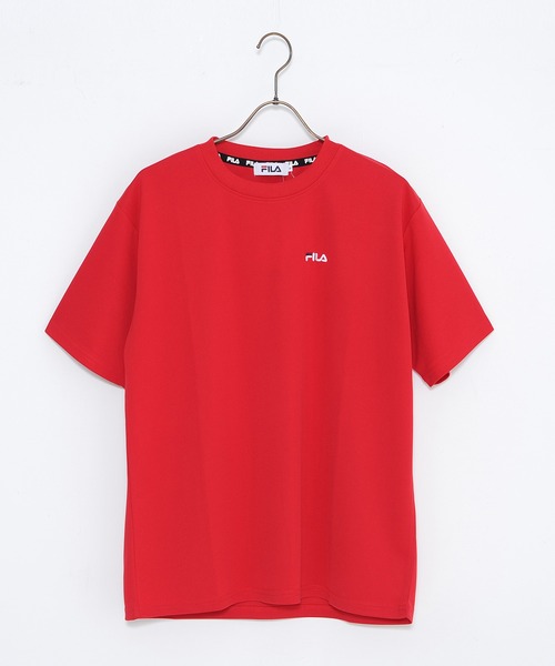 FILA（フィラ）の「FILA/フィラ 吸汗速乾 ワンポイント ブランド ロゴ 刺繍 半袖 Tシャツ（Tシャツ/カットソー・メンズ・ネイビー/ブラック/ホワイト/チャコールグレー/グレー系その他/ブルー系その他/レッド/ブラック系その他/ホワイト系その他/ライトグレー/ブラック系/ホワイト系/ネイビー系・L/LL/M/4L/3L）」の13枚目の写真