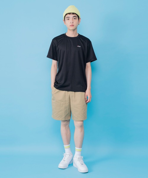 FILA（フィラ）の「FILA/フィラ 吸汗速乾 ワンポイント ブランド ロゴ 刺繍 半袖 Tシャツ（Tシャツ/カットソー・メンズ・ネイビー/ブラック/ホワイト/チャコールグレー/グレー系その他/ブルー系その他/レッド/ブラック系その他/ホワイト系その他/ライトグレー/ブラック系/ホワイト系/ネイビー系・L/LL/M/4L/3L）」の22枚目の写真