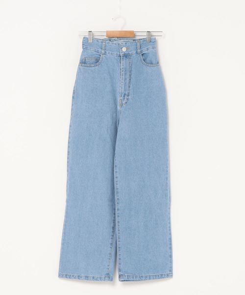 Culture Medium(カルチャーミディアム)の「デニムバックレースアップパンツ(デニムパンツ・レディース・ホワイト/ネイビー/サックスブルー/ブルー・FREE)」の4枚目の写真