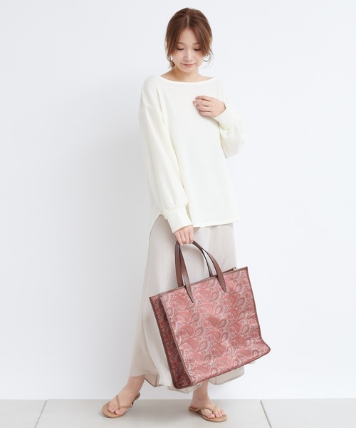 DouDou（ドゥドゥ）の「ペイズリー柄トートBAG（ショルダーバッグ・レディース・レッド・FREE）」の5枚目の写真