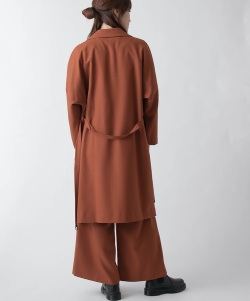 La SRIC（ラスリック）の「La SRIC/抜け衿ロングテーラージャケット【セットアップ可】（テーラードジャケット・レディース・ブラック/カーキ/テラコッタ・38）」の11枚目の写真