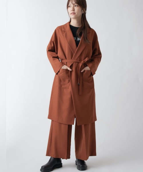 La SRIC（ラスリック）の「La SRIC/抜け衿ロングテーラージャケット【セットアップ可】（テーラードジャケット・レディース・ブラック/カーキ/テラコッタ・38）」の20枚目の写真