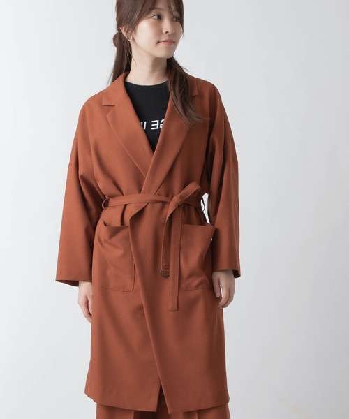 La SRIC（ラスリック）の「La SRIC/抜け衿ロングテーラージャケット【セットアップ可】（テーラードジャケット・レディース・ブラック/カーキ/テラコッタ・38）」の15枚目の写真