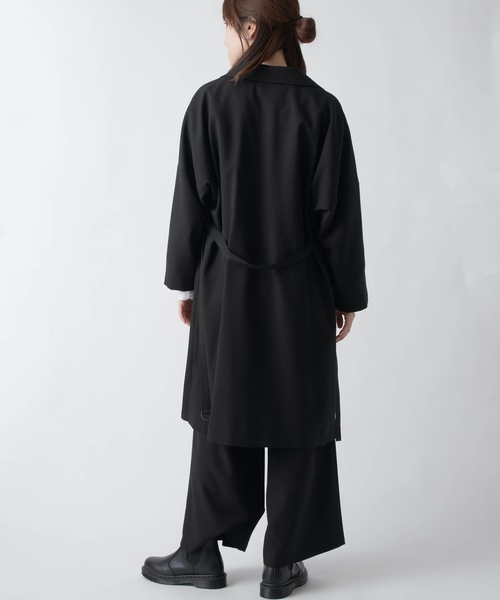 La SRIC（ラスリック）の「La SRIC/抜け衿ロングテーラージャケット【セットアップ可】（テーラードジャケット・レディース・ブラック/カーキ/テラコッタ・38）」の14枚目の写真