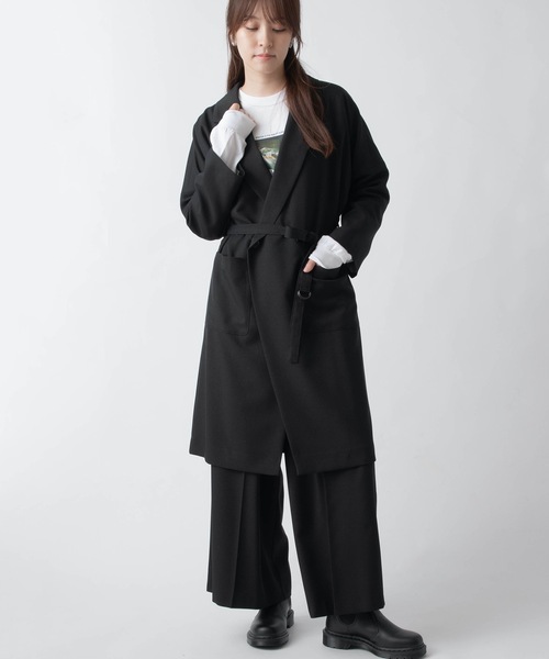 La SRIC（ラスリック）の「La SRIC/抜け衿ロングテーラージャケット【セットアップ可】（テーラードジャケット・レディース・ブラック/カーキ/テラコッタ・38）」の5枚目の写真