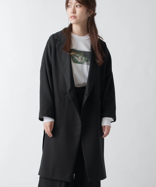 La SRIC（ラスリック）の「La SRIC/抜け衿ロングテーラージャケット【セットアップ可】（テーラードジャケット・レディース・ブラック/カーキ/テラコッタ・38）」の18枚目の写真