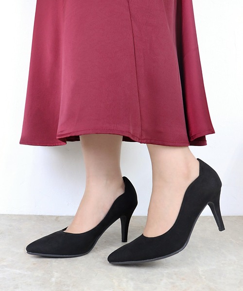 LibertyDoll(リバティードール)の「Liberty doll / ポインテッドトゥ スカラップカット 美脚ピンヒールパンプス 8.5cmヒール オフィス 結婚式 セレモニー フォーマル(1141)(パンプス・レディース・ブラック/オリーブ/ワイン/グレイッシュベージュ/ベージュ/グレー/ブラック系その他/ネイビー/シルバー・LL/3L/SS/S/M/L)」の21枚目の写真