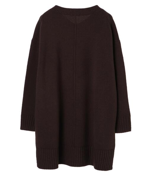 CRAFT STANDARD BOUTIQUE(クラフトスタンダードブティック)の「Vネックニットチュニック *(ニット/セーター・レディース・アイボリー/カーキ/ブラウン・FREE)」の10枚目の写真