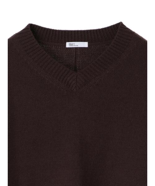 CRAFT STANDARD BOUTIQUE(クラフトスタンダードブティック)の「Vネックニットチュニック *(ニット/セーター・レディース・アイボリー/カーキ/ブラウン・FREE)」の11枚目の写真