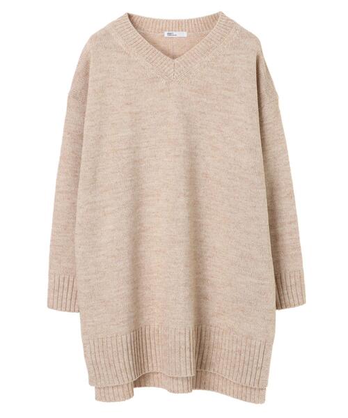 CRAFT STANDARD BOUTIQUE(クラフトスタンダードブティック)の「Vネックニットチュニック *(ニット/セーター・レディース・アイボリー/カーキ/ブラウン・FREE)」の17枚目の写真