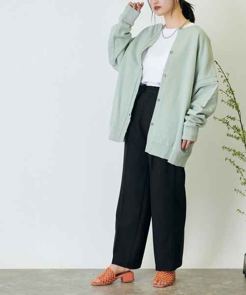 forksy.(フォルクシー)の「【forksy.】センタープレスタッサーソフトコクーンパンツ(スラックス・レディース・ブラック/ベージュ/ライトベージュ・FREE)」の7枚目の写真