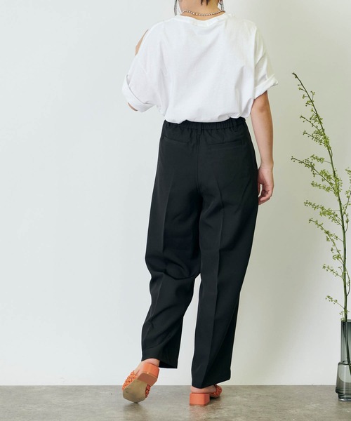 forksy.(フォルクシー)の「【forksy.】センタープレスタッサーソフトコクーンパンツ(スラックス・レディース・ブラック/ベージュ/ライトベージュ・FREE)」の12枚目の写真