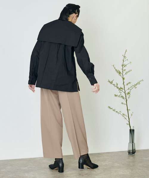 forksy.(フォルクシー)の「【forksy.】センタープレスタッサーソフトコクーンパンツ(スラックス・レディース・ブラック/ベージュ/ライトベージュ・FREE)」の14枚目の写真