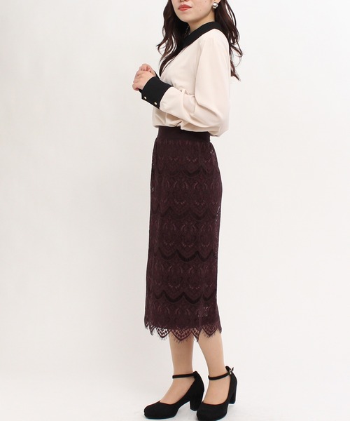 TRUDEA（トルディア）の「配色使い襟付きブラウス（シャツ/ブラウス・レディース・ブラック/ベージュ/グレイッシュベージュ/ブラウン/アイボリー/ピンクベージュ・MEDIUM/LARGE）」の7枚目の写真