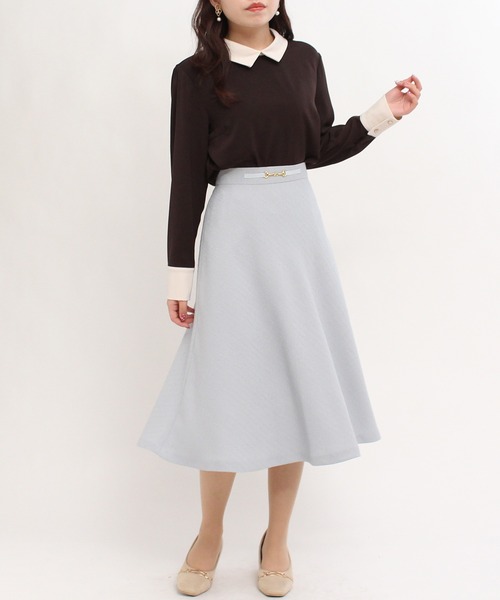 TRUDEA（トルディア）の「配色使い襟付きブラウス（シャツ/ブラウス・レディース・ブラック/ベージュ/グレイッシュベージュ/ブラウン/アイボリー/ピンクベージュ・MEDIUM/LARGE）」の19枚目の写真