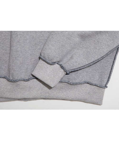 muahmuah（ムーアムーア）の「A'GEM/9 × .kom『muah muah/ムーアムーア』SIGNATURE LOGO LINE LOWER MTM/シグネチャー ロゴライン ロワー スウェットシャツ トレーナー（スウェット・レディース・ブラック/アイボリー/グレー/インディゴブルー/カーキ/ピンク/パープル・FREE）」の9枚目の写真