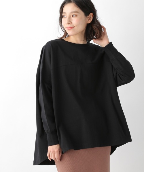 LEPSIM（レプシィム）の「ワイドBIGロンT 925187（Tシャツ/カットソー・レディース・ブラック/オフホワイト/カーキ/イエロー・FREE）」の3枚目の写真