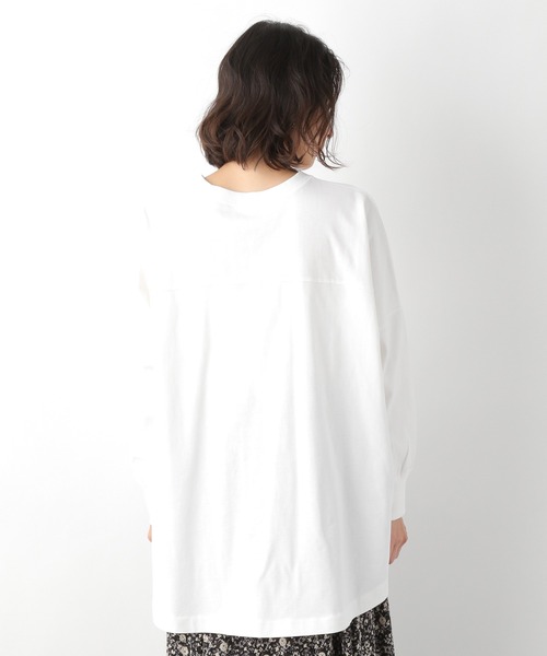 LEPSIM（レプシィム）の「ワイドBIGロンT 925187（Tシャツ/カットソー・レディース・ブラック/オフホワイト/カーキ/イエロー・FREE）」の11枚目の写真