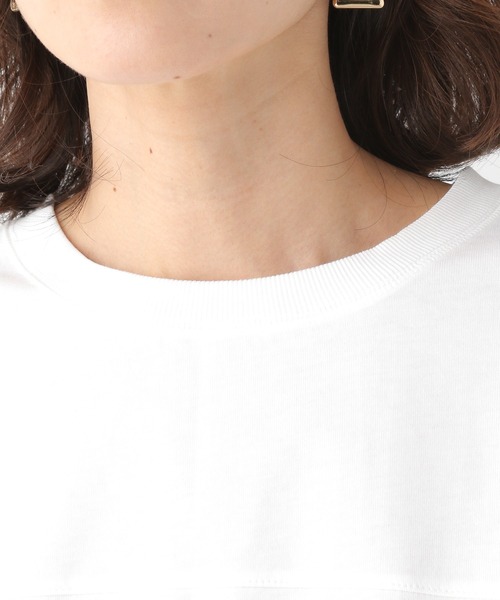 LEPSIM（レプシィム）の「ワイドBIGロンT 925187（Tシャツ/カットソー・レディース・ブラック/オフホワイト/カーキ/イエロー・FREE）」の12枚目の写真