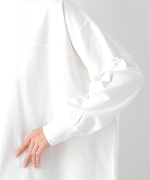 LEPSIM（レプシィム）の「ワイドBIGロンT 925187（Tシャツ/カットソー・レディース・ブラック/オフホワイト/カーキ/イエロー・FREE）」の13枚目の写真