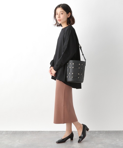 LEPSIM（レプシィム）の「ワイドBIGロンT 925187（Tシャツ/カットソー・レディース・ブラック/オフホワイト/カーキ/イエロー・FREE）」の6枚目の写真