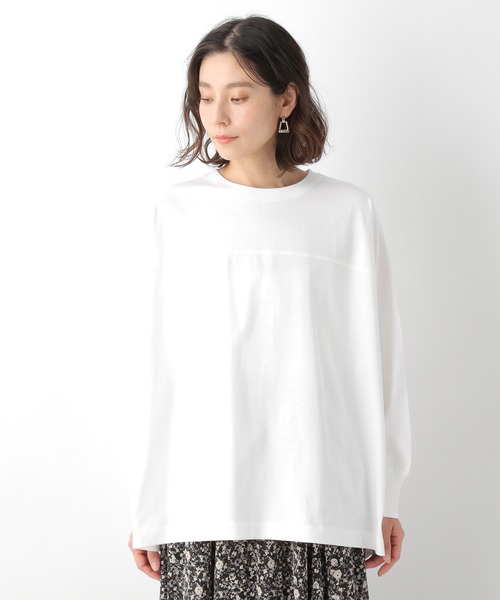 LEPSIM（レプシィム）の「ワイドBIGロンT 925187（Tシャツ/カットソー・レディース・ブラック/オフホワイト/カーキ/イエロー・FREE）」の9枚目の写真