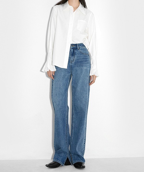 chuclla(チュクラ)の「【chuclla】【2021/SS】Straight slit denim sb-4 chw1464(デニムパンツ・レディース・ブルー・L/M/S)」の11枚目の写真