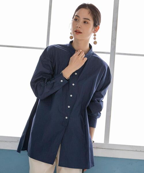 coen(コーエン)の「USAコットンクラシックシャツ#(シャツ/ブラウス・レディース・ライトピンク/ベージュ/ネイビー・FREE)」の4枚目の写真