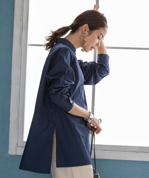 coen(コーエン)の「USAコットンクラシックシャツ#(シャツ/ブラウス・レディース・ライトピンク/ベージュ/ネイビー・FREE)」の5枚目の写真