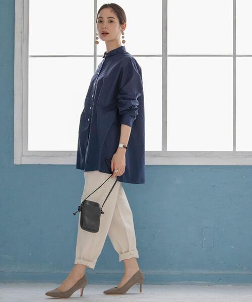 coen(コーエン)の「USAコットンクラシックシャツ#(シャツ/ブラウス・レディース・ライトピンク/ベージュ/ネイビー・FREE)」の6枚目の写真