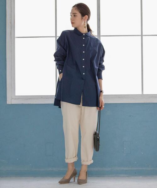 coen(コーエン)の「USAコットンクラシックシャツ#(シャツ/ブラウス・レディース・ライトピンク/ベージュ/ネイビー・FREE)」の7枚目の写真