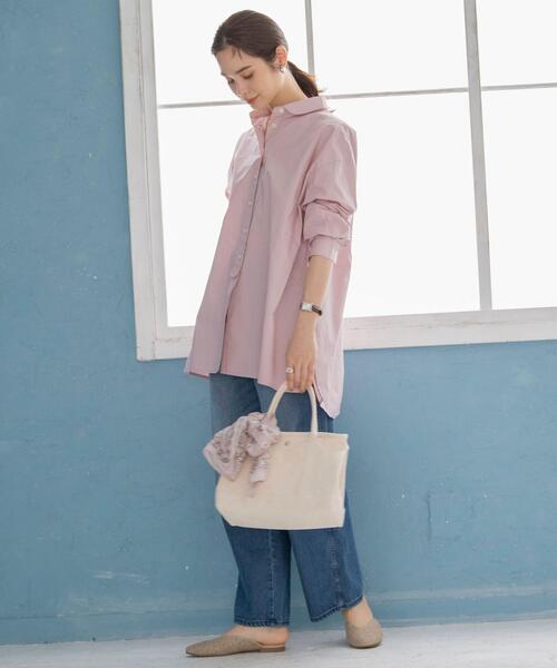 coen(コーエン)の「USAコットンクラシックシャツ#(シャツ/ブラウス・レディース・ライトピンク/ベージュ/ネイビー・FREE)」の22枚目の写真