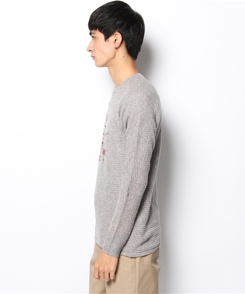 Schott(ショット)の「Schott/ショット/THERMAL KNIT SKULL/サーマル ニット スカル(ニット/セーター・メンズ・ブラック/グレー・SMALL/LARGE/MEDIUM)」の8枚目の写真