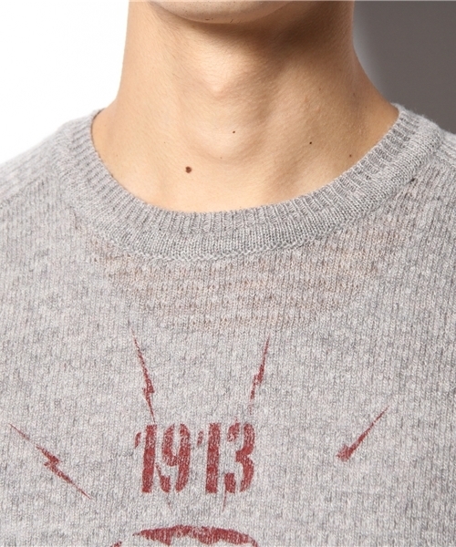 Schott(ショット)の「Schott/ショット/THERMAL KNIT SKULL/サーマル ニット スカル(ニット/セーター・メンズ・ブラック/グレー・SMALL/LARGE/MEDIUM)」の10枚目の写真