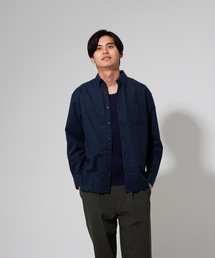 【BLUE STANDARD】楽ケアオックスリラックスBD(ボタンダウン)ビッグシルエット長袖シャツ(オーガニックコットン使用)