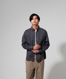 【BLUE STANDARD】楽ケアオックスリラックスBD(ボタンダウン)ビッグシルエット長袖シャツ(オーガニックコットン使用)