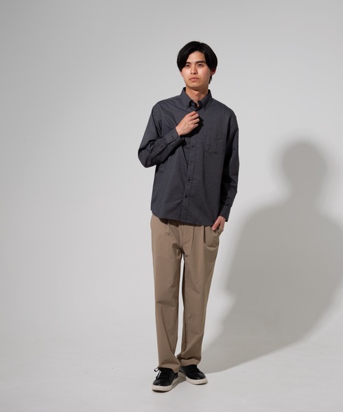 Blue Standard (ブルースタンダード)の「【BLUE STANDARD】楽ケアオックスリラックスBD(ボタンダウン)ビッグシルエット長袖シャツ(オーガニックコットン使用)(シャツ/ブラウス・メンズ・ホワイト/ブルー系その他/スミクロ/ダークグリーン・X-LARGE/LARGE/MEDIUM)」の21枚目の写真