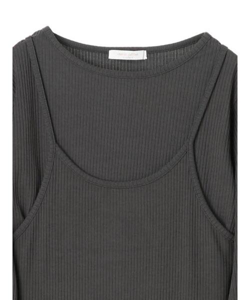 Green　Parks（グリーンパークス）の「SET2点　ロンＴ＋カットキャミワンピ＊（ワンピース・レディース・チャコールグレー/カーキ・FREE）」の20枚目の写真